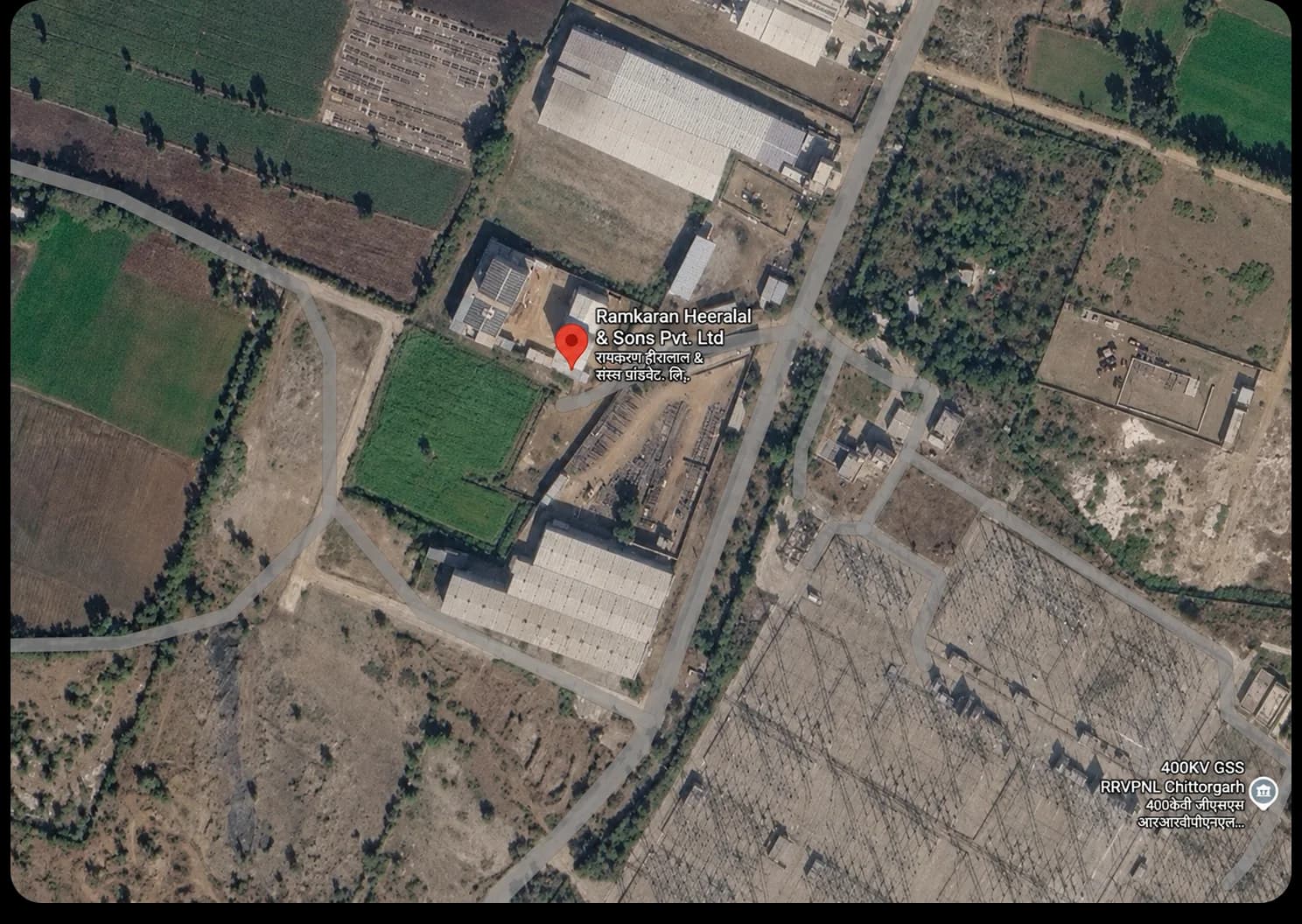 RHSPL Factory Location Satellite Map - Ramkaran Heeralal & Sons Pvt. Ltd.